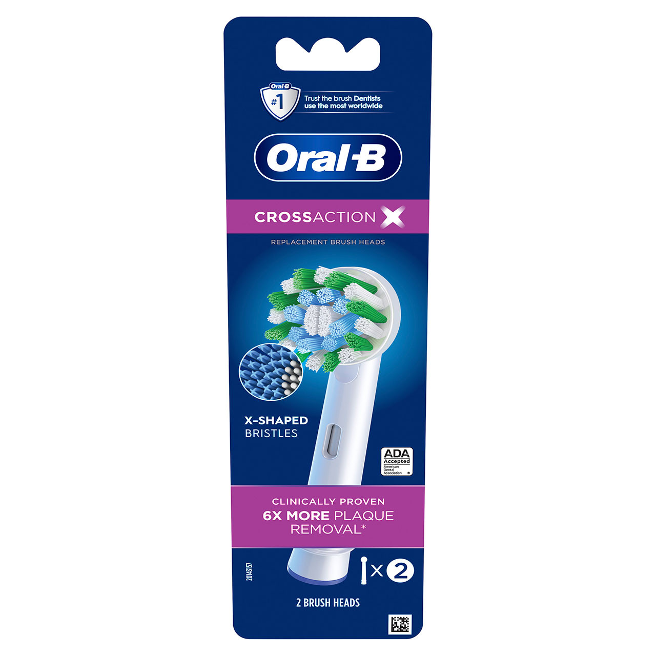 Oral-B CrossAction X-Filament Andra borsthuvuden Vita | SE_OB26825