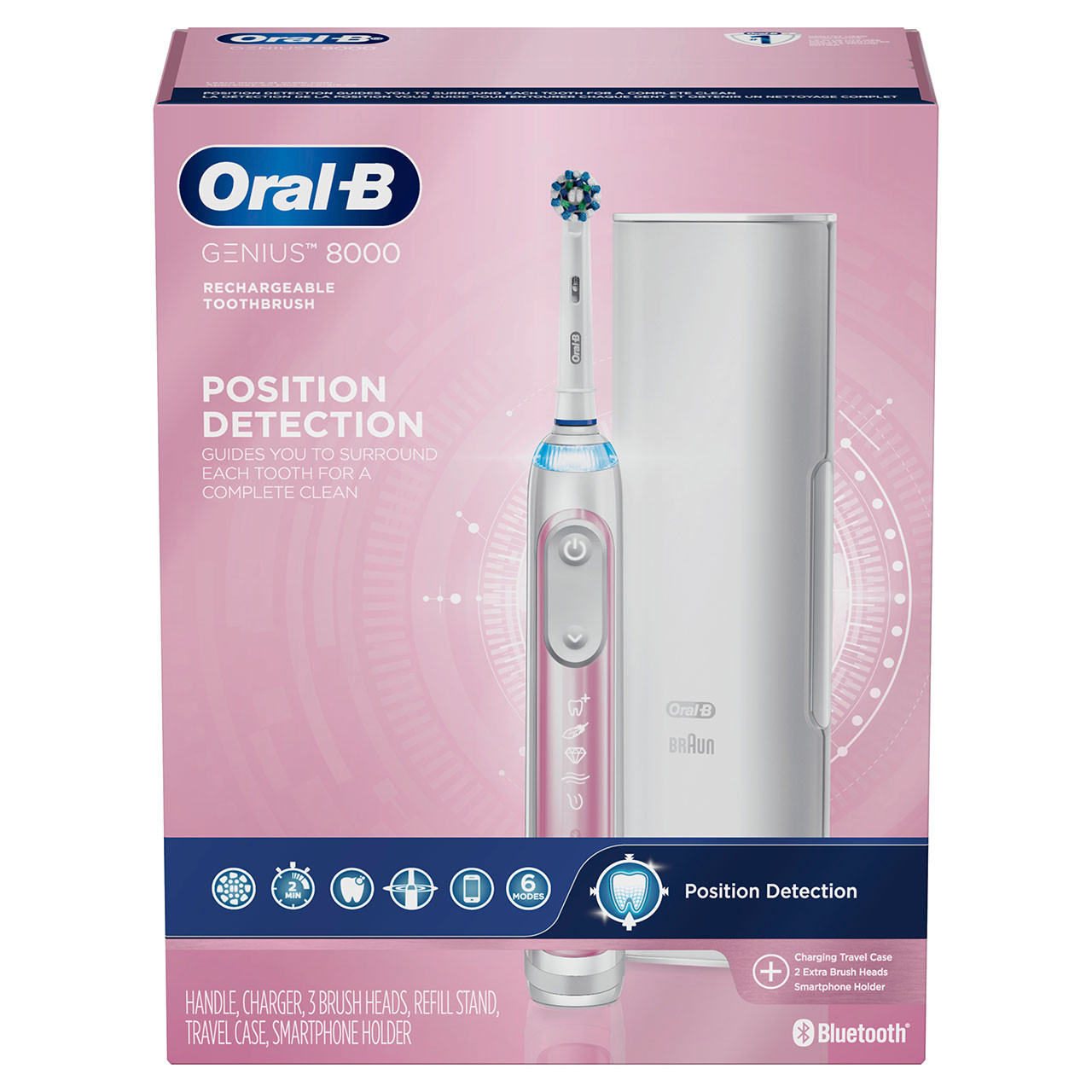 Oral-B Genius 8000 Rechargeable Genius-serien Rosa | SE_OB38697