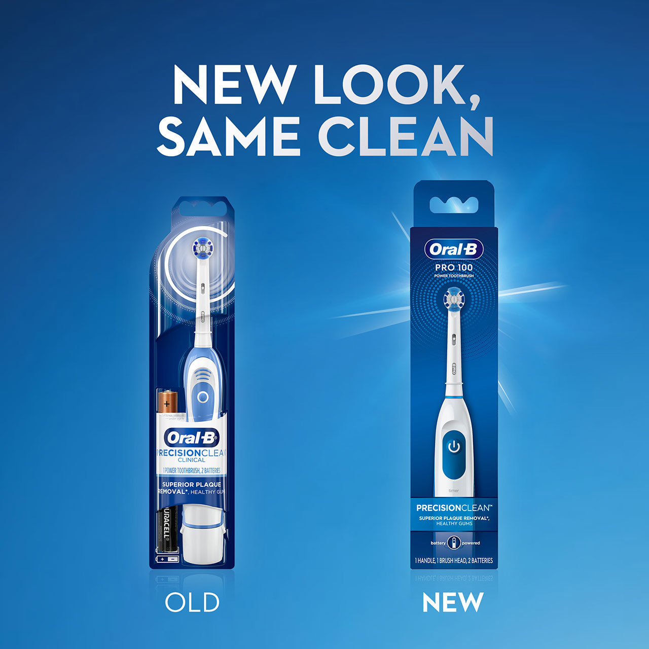 Oral-B Pro 100 Precision Clean Pro-serien Vita Blå | SE_OB66677