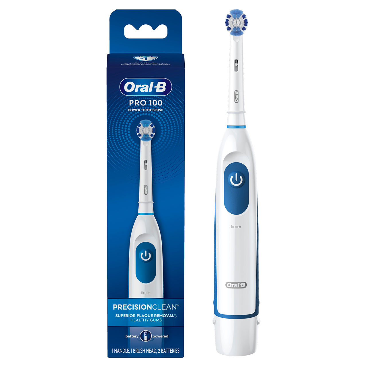 Oral-B Pro 100 Precision Clean Pro-serien Vita Blå | SE_OB66677