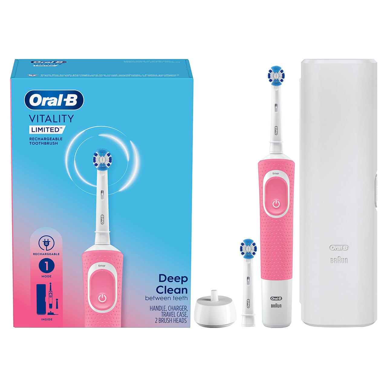 Oral-B Vitality Limited Rechargeable Pro-serien Vita Rosa | SE_OB25608