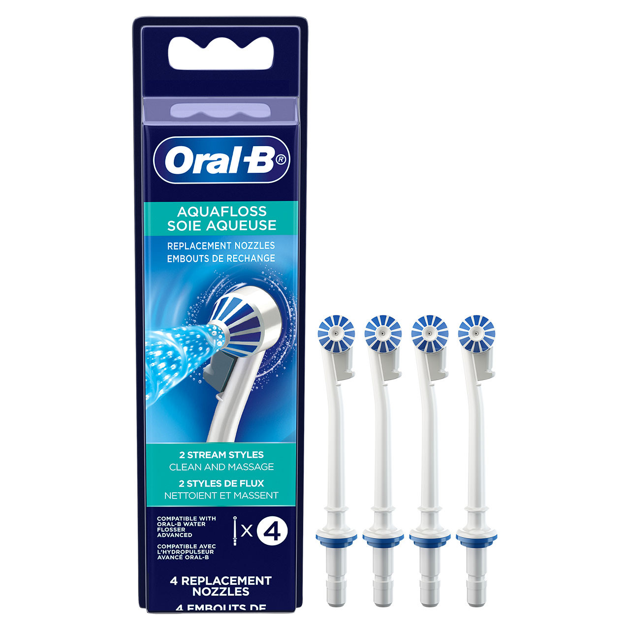 Oral-B Water Flosser Advanced Aquafloss Nozzle Tillbehör Vita | SE_OB80577