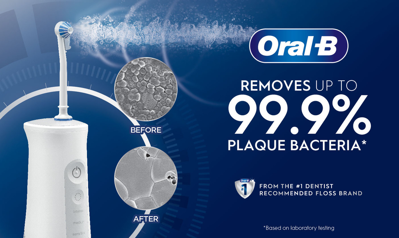 Oral-B Water Flosser Advanced, Portable Oral Irrigator Handle Tillbehör Vita | SE_OB74303